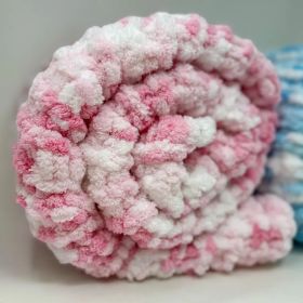 Extra Long Soft Handmade Newborn Baby Blanket Chenille Yarn (Color: Pink)